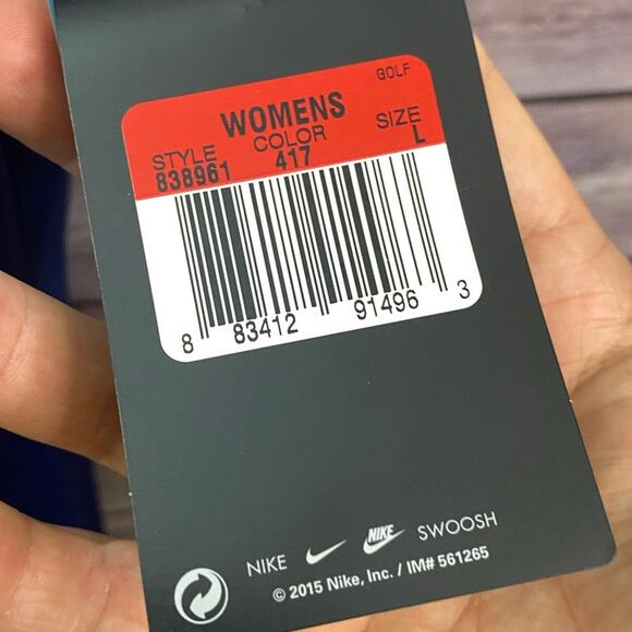 Nike Golf Dri-FIT Women’s Polo Blue Short Sleeve Size Large Waterstone Financial - Picture 6 of 9